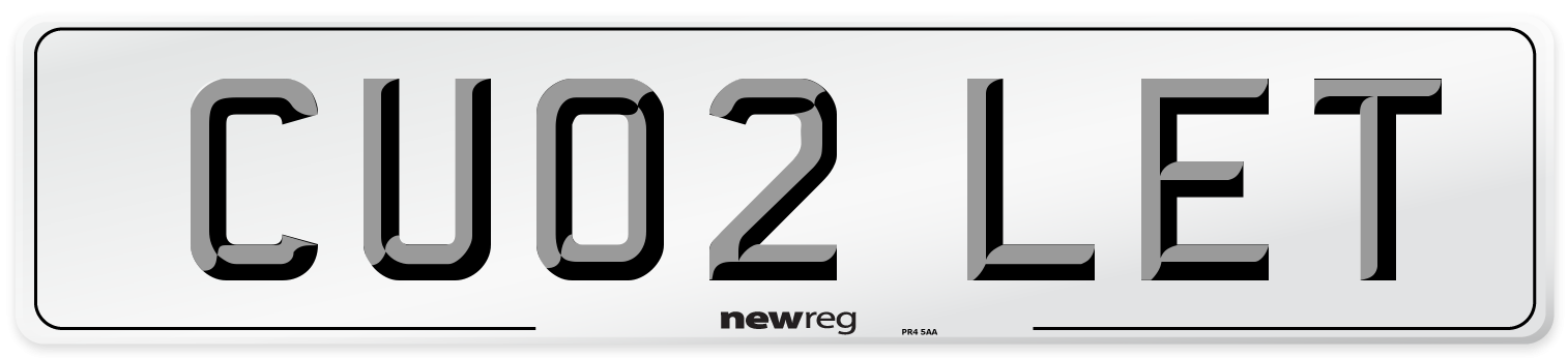CU02 LET Number Plate from New Reg